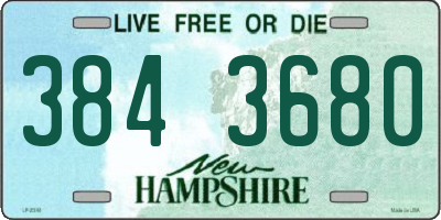 NH license plate 3843680