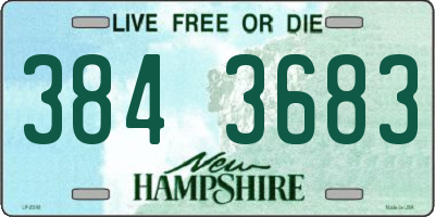 NH license plate 3843683