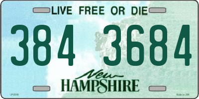 NH license plate 3843684