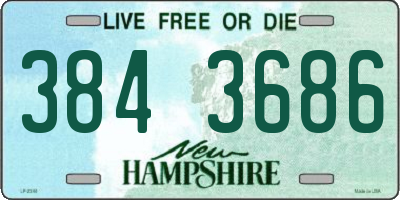 NH license plate 3843686
