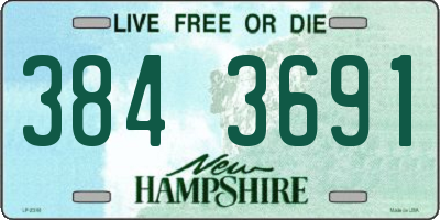 NH license plate 3843691