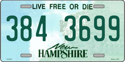 NH license plate 3843699