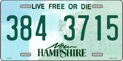 NH license plate 3843715