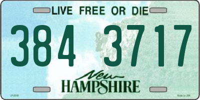 NH license plate 3843717