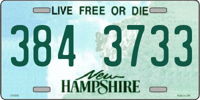 NH license plate 3843733