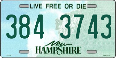 NH license plate 3843743