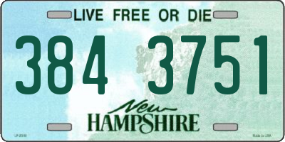 NH license plate 3843751