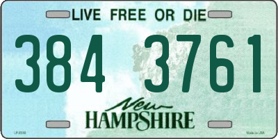 NH license plate 3843761