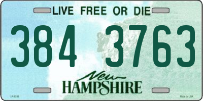 NH license plate 3843763