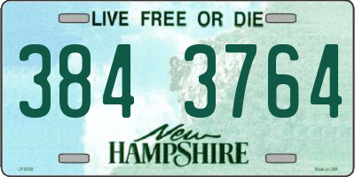 NH license plate 3843764