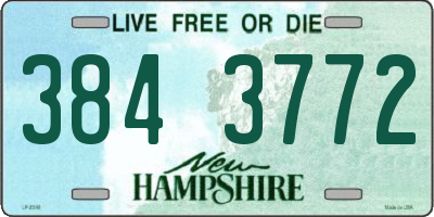 NH license plate 3843772