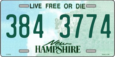 NH license plate 3843774