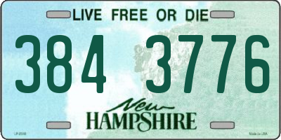 NH license plate 3843776