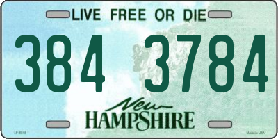 NH license plate 3843784