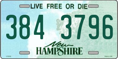 NH license plate 3843796
