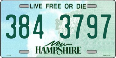 NH license plate 3843797