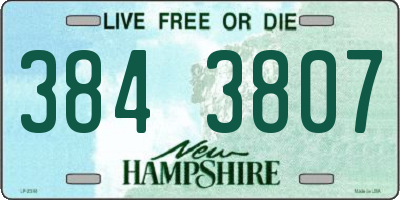 NH license plate 3843807