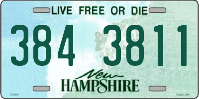 NH license plate 3843811