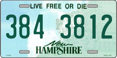 NH license plate 3843812