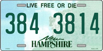 NH license plate 3843814