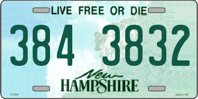 NH license plate 3843832