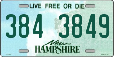 NH license plate 3843849
