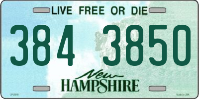 NH license plate 3843850