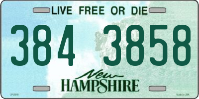 NH license plate 3843858