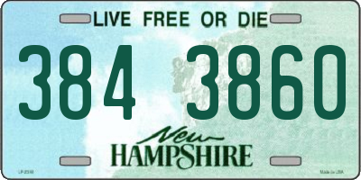 NH license plate 3843860