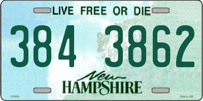 NH license plate 3843862