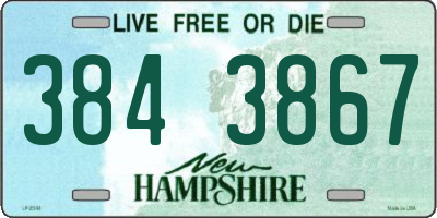 NH license plate 3843867