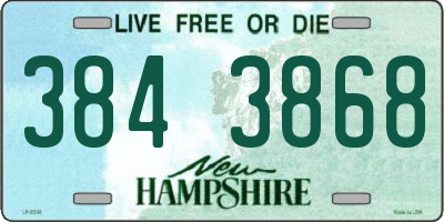 NH license plate 3843868