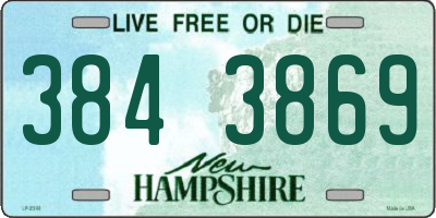 NH license plate 3843869