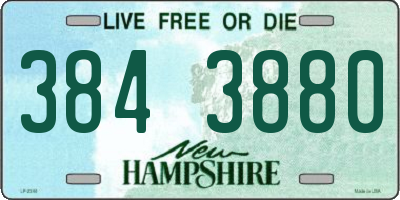 NH license plate 3843880