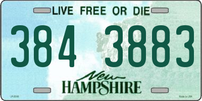 NH license plate 3843883