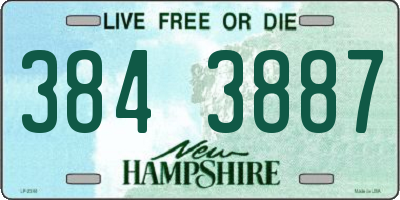 NH license plate 3843887