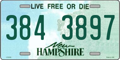 NH license plate 3843897