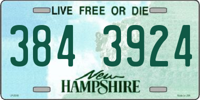NH license plate 3843924