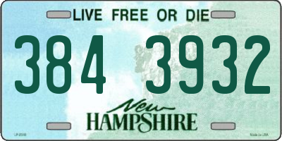 NH license plate 3843932