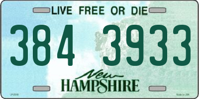 NH license plate 3843933