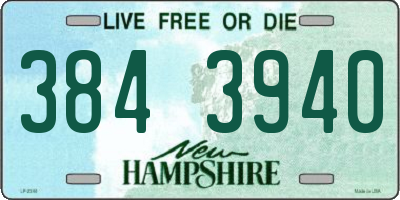 NH license plate 3843940