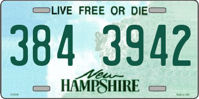 NH license plate 3843942