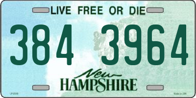 NH license plate 3843964