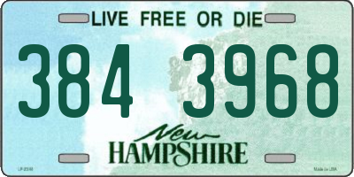 NH license plate 3843968