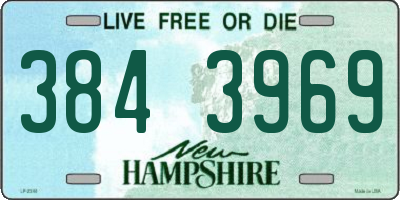NH license plate 3843969