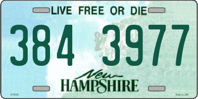 NH license plate 3843977