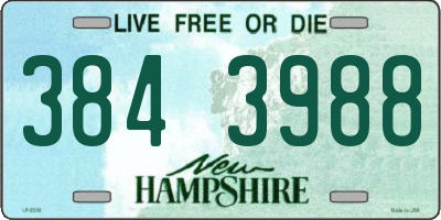 NH license plate 3843988