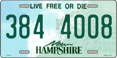 NH license plate 3844008