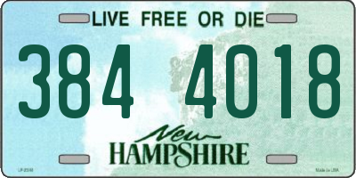 NH license plate 3844018