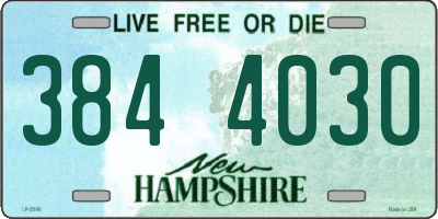 NH license plate 3844030